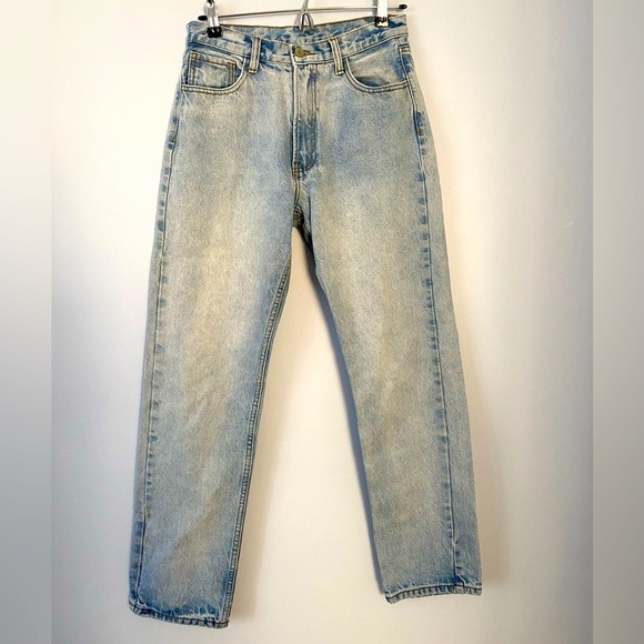 J Galt Shanghai Blue Cotton Denim Straight Leg Jeans Size Medium Light Wash - Picture 1 of 8